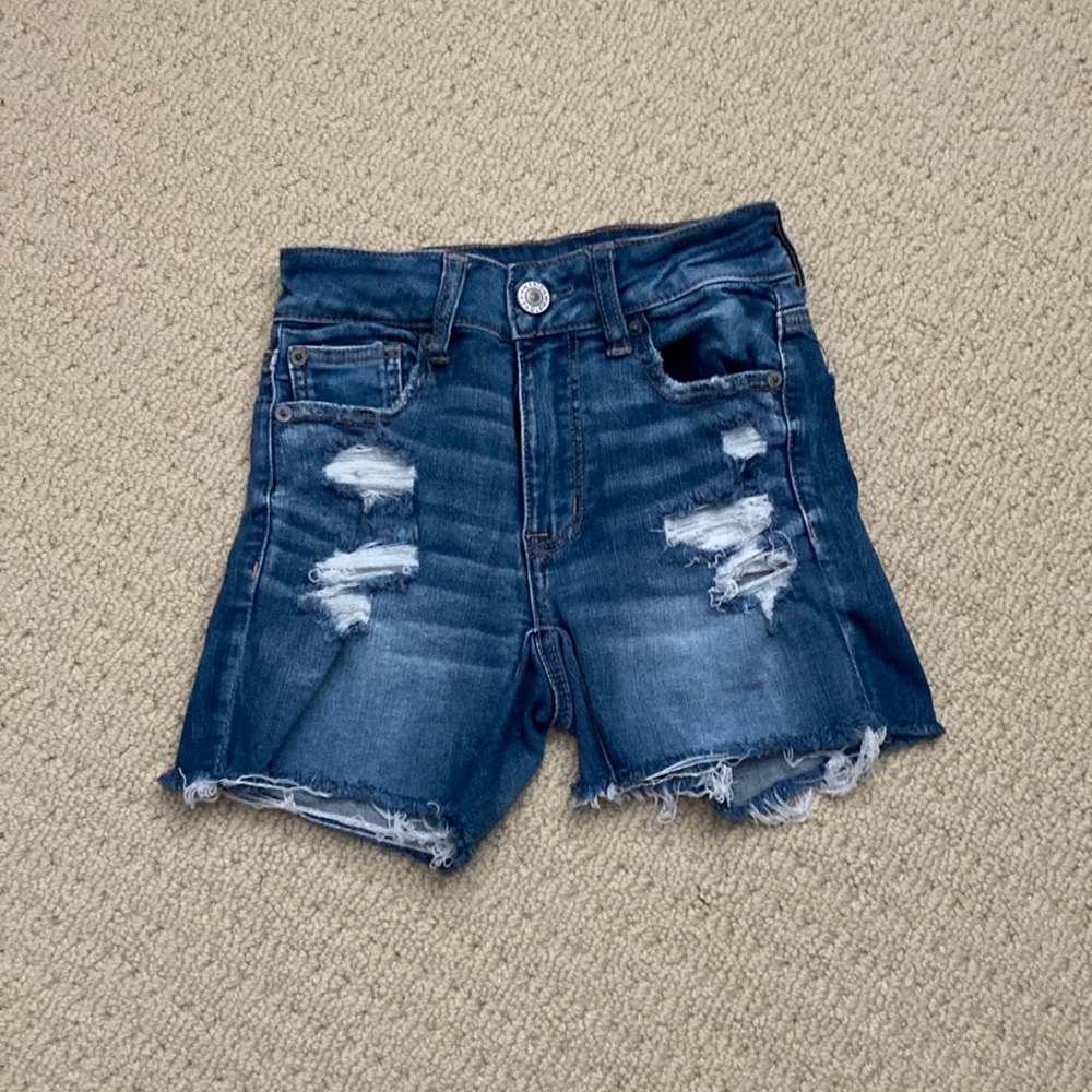 American Eagle Size 00 High Rise Next Level Stretch Jean Shorts